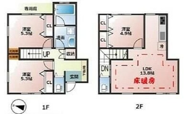 トリコ大塚　Ｂ棟の物件間取画像